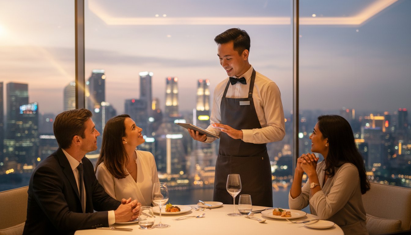 English for F&B Service Staff in Singapore: The 2026 Guide to Professional Excellence